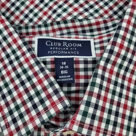 Club Room Regular Fit Plaid Button Down Shirt - Picture 6 of 7